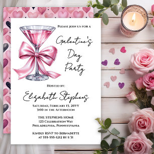 Invitación Fiesta de Galantine's Day de Pink Martini Coquette
