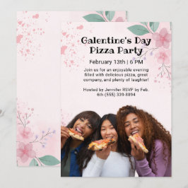 Invitación Fiesta de Galentine's Day Photo Pizza