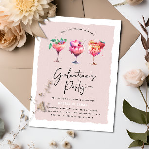 Invitación Fiesta de Galentines de chicas lindas para San Val