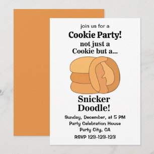Invitación Fiesta de Galletas Snickerdoodle