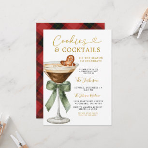 Invitación Fiesta de Galletas y Cócteles Martini de Jengibre