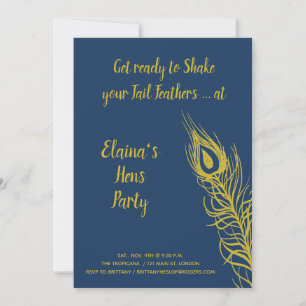 Invitación Fiesta de Gallinas Amarillas Sacude tus Plumas