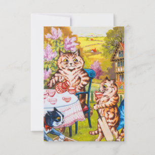 Invitación Fiesta de gatos en el jardín