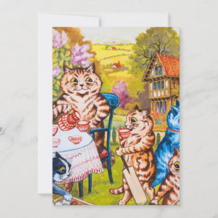 Invitación Fiesta de gatos en el jardín