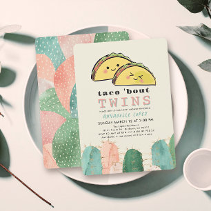 Invitación Fiesta de Gemelos Taco Bout Twins Baby Shower