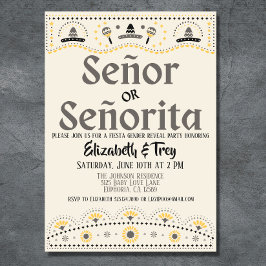 Invitación Fiesta de género de Papel Picado