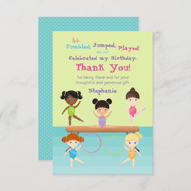 Invitación Fiesta de Gimnasia (Anverso / Reverso)