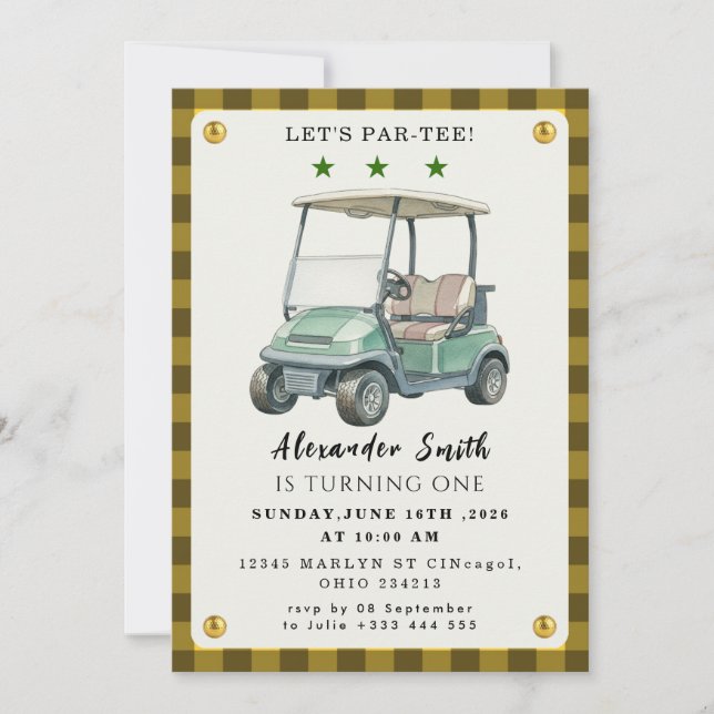 Invitación Fiesta de Golf (Anverso)