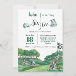 Invitación Fiesta de golf 60º cumpleaños cumpliendo 60 años