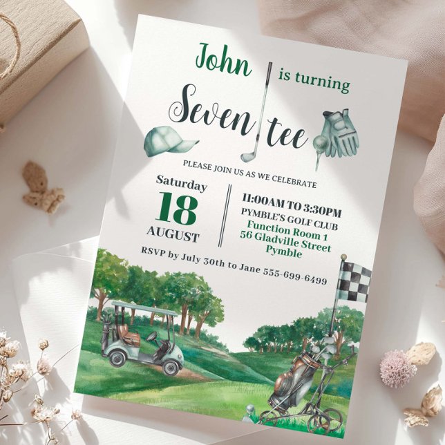 Invitación Fiesta de golf 70 a 60 años (Subido por el creador)