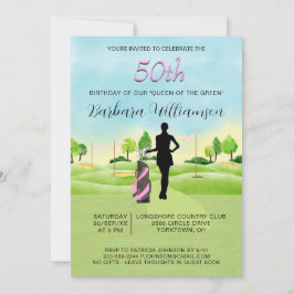 Invitación Fiesta de golf de cualquier partido de cumpleaños