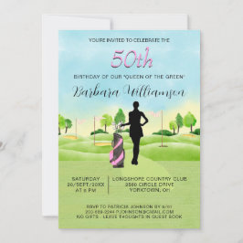 Invitación Fiesta de golf de cualquier partido de cumpleaños