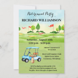 Invitación Fiesta de golf Fiesta de Jubilación