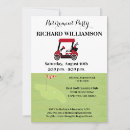 Invitación Fiesta de golf Fiesta de Jubilación