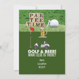 Invitación Fiesta de Golf Golf y Cerveza Dicho Divertido para