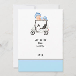 Invitación Fiesta de golf guardar la fecha en Baby Shower BOY