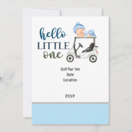 Invitación Fiesta de golf guardar la fecha en Baby Shower BOY