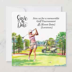Invitación Fiesta de Golf para salvar la fecha para la fiesta
