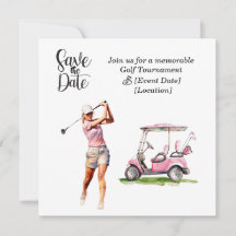 Fiesta de Golf para salvar la fecha para la mujer