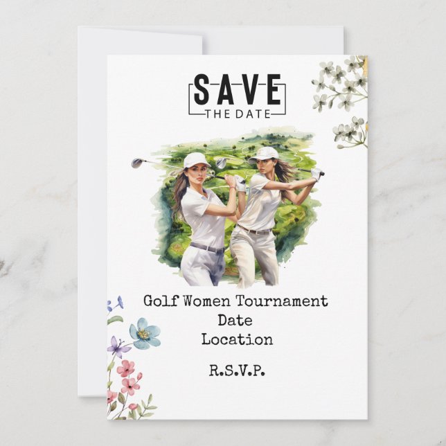 Invitación Fiesta de Golf Save the Date (Anverso)
