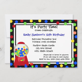 Invitación Fiesta De Goma De Burbuja