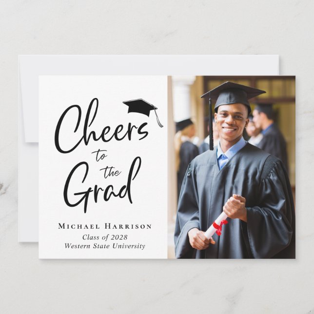 Invitación Fiesta de Grad Photo Graduation (Anverso)