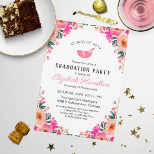 Invitación Fiesta de Grado de la Escuela de Farmacia Mortar y