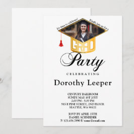 Invitación Fiesta de Grado de Oro y Graduación de Foto