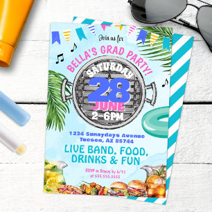 Invitación Fiesta de Grado de Piscina de la Escuela Secundari