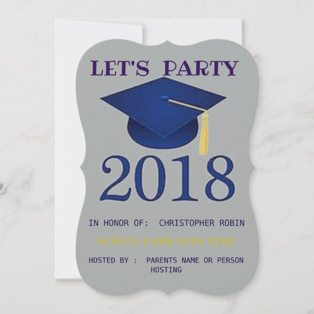 INVITACIÓN FIESTA DE GRADUACIÓN (Anverso)