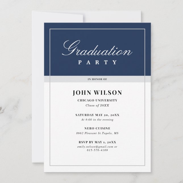 Invitación Fiesta de Graduación (Anverso)