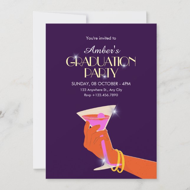 Invitación Fiesta de graduación (Anverso)