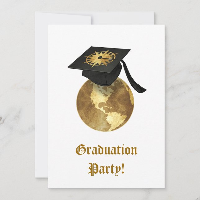 Invitación ¡Fiesta de graduación! (Anverso)