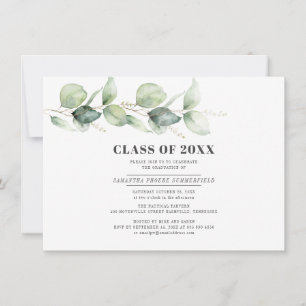 Invitación Fiesta de Graduación 2022 de Eucalyptus Foliage Gr