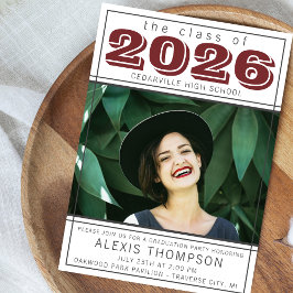 Invitación Fiesta de Graduación 2026 Casa Abierta Foto Granat