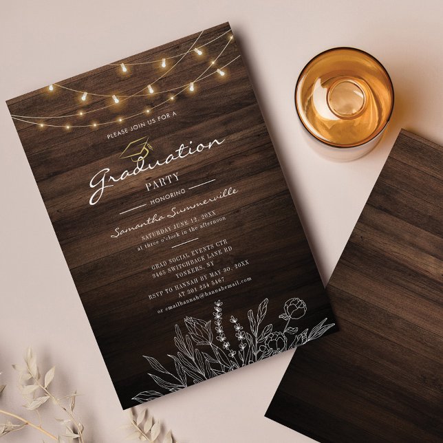 Invitación Fiesta de Graduación 2026 Rústica (Subido por el creador)