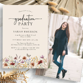 Invitación Fiesta de Graduación Boho con Fotos