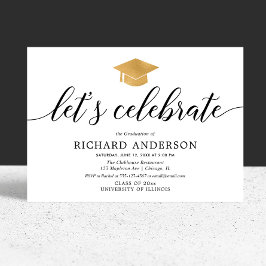Invitación Fiesta de graduación, celebremos lo sencillo de lo