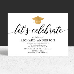 Invitación Fiesta de graduación, celebremos lo sencillo de lo