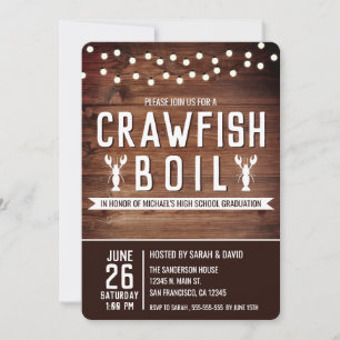 Invitación Fiesta de Graduación con Boil de Cangrejos de Río