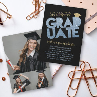 Invitación Fiesta de Graduación con Corte Graduado de Purpuri