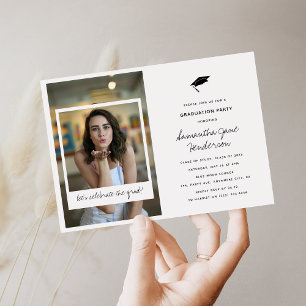Invitación Fiesta de graduación con divertido collage de foto