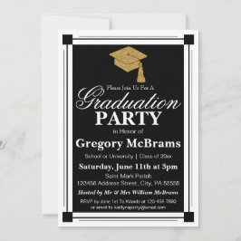 Invitación Fiesta de Graduación con Estilo Art Deco