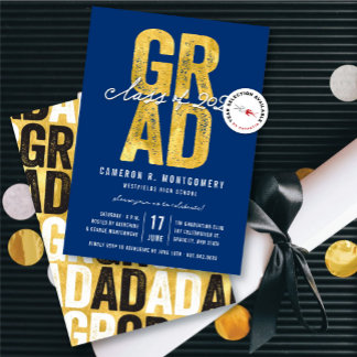 Invitación Fiesta de Graduación con Estilo de la Clase GRAD d