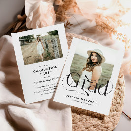 Invitación Fiesta de Graduación con Foto de Arco Elegante