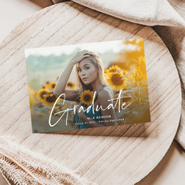 Invitación Fiesta de Graduación con Foto en Modern Script 2