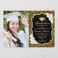 Fiesta de graduación con foto - Impresión de leopa