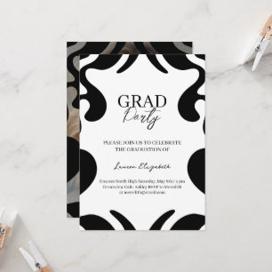 Invitación Fiesta de Graduación con Foto Minimalista Moderna