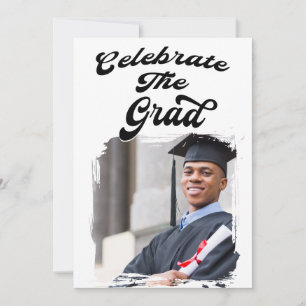 Invitación Fiesta de Graduación con Foto Moderna y Casual
