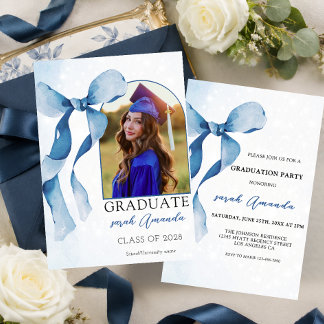 Invitación Fiesta de graduación con foto personalizada de ele